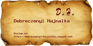 Debreczenyi Hajnalka névjegykártya
